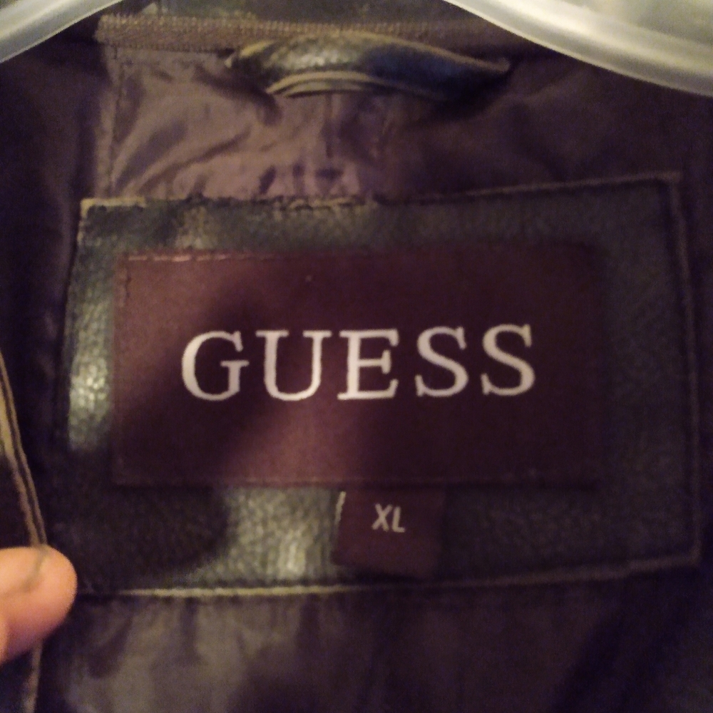 guess leather jacket